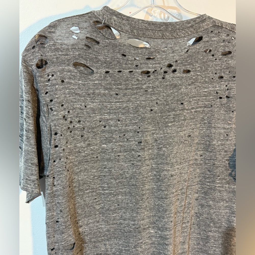 NSF Gray Distressed Short Sleeve Tee - Picture 2 of 6
